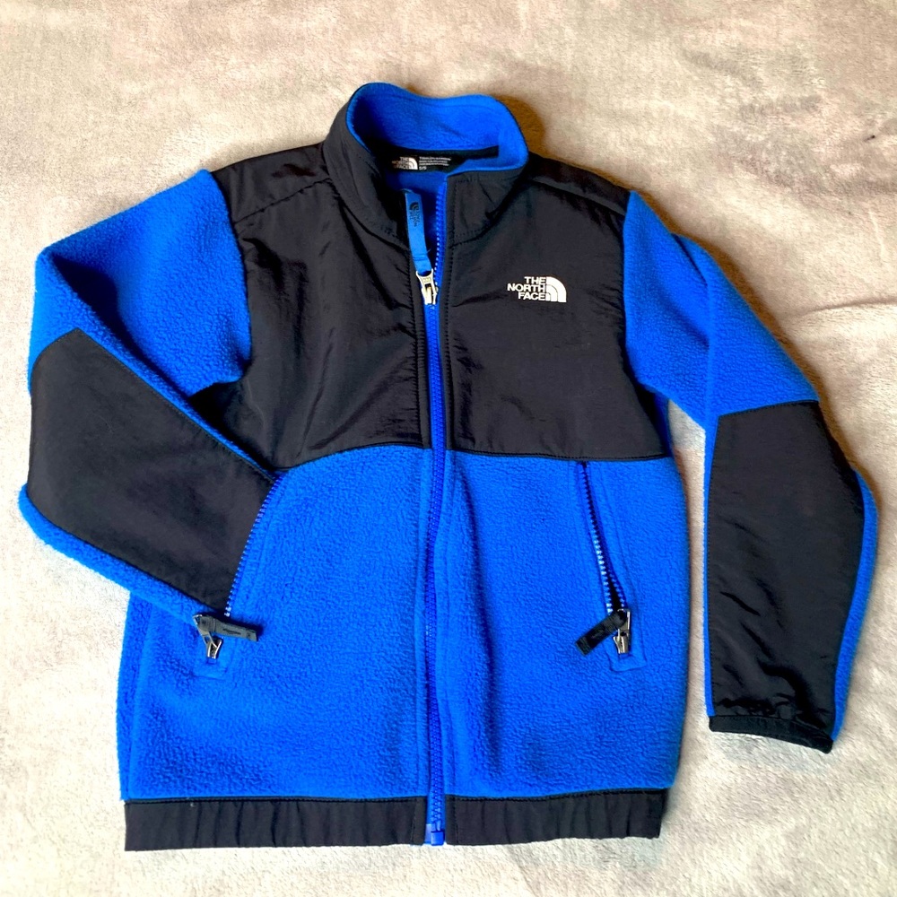 Boys blue and black denali north face fleece